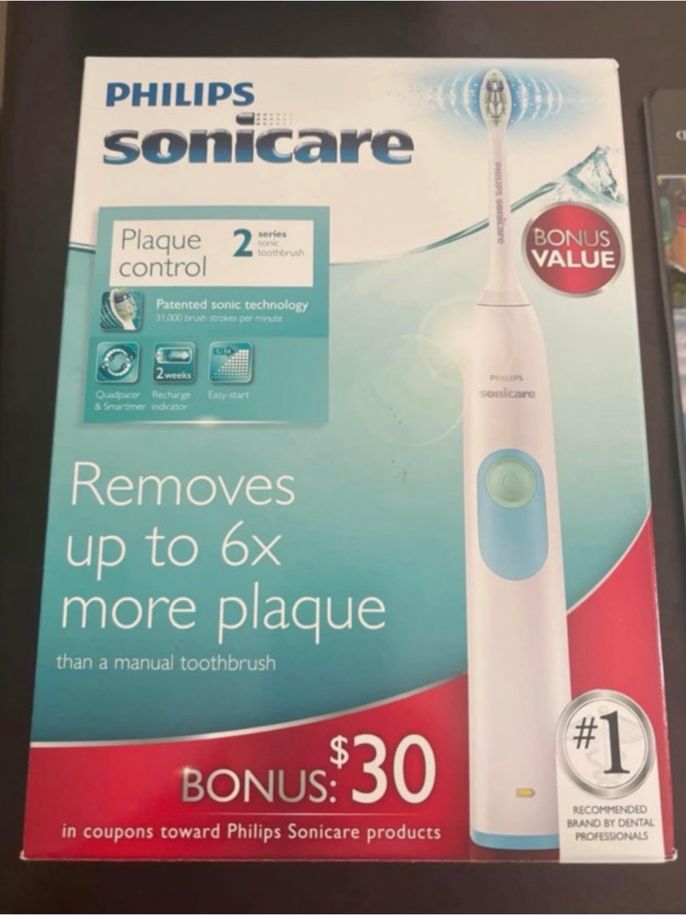 New in Box Philips Sonicare Plaque control toothbrush head box